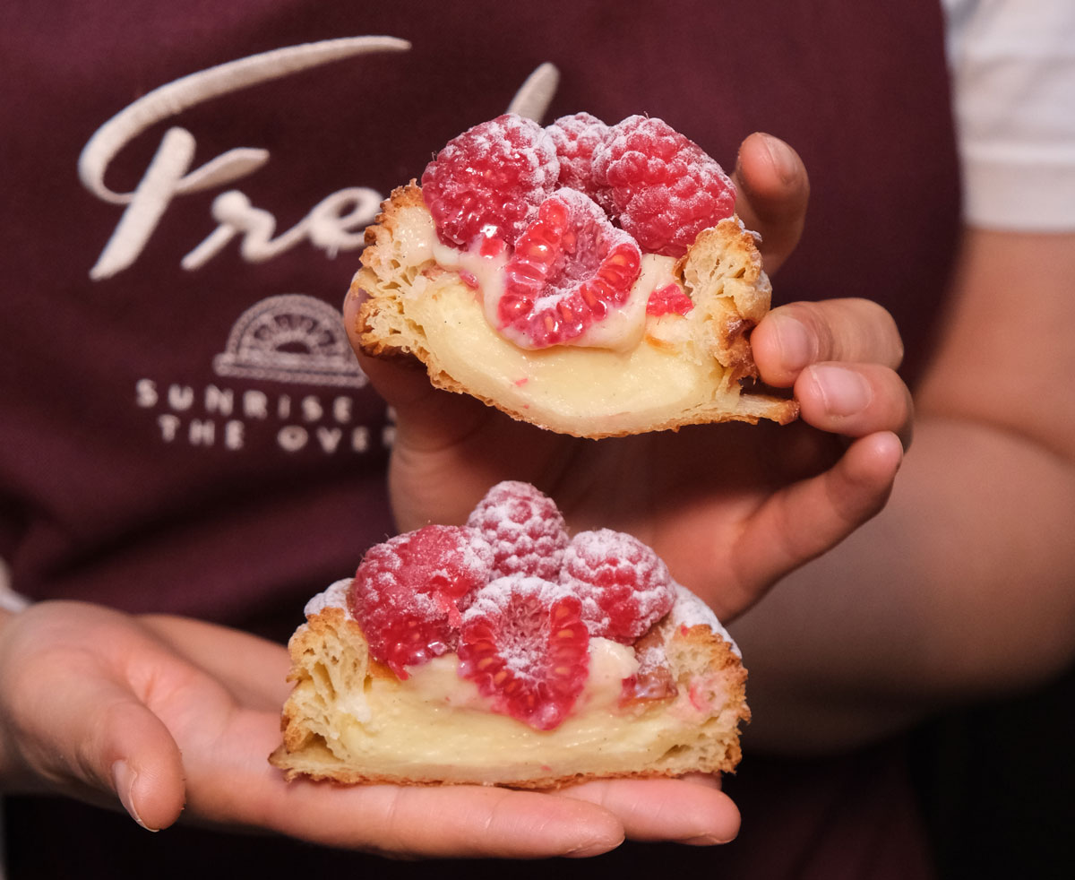 Array of bright desserts