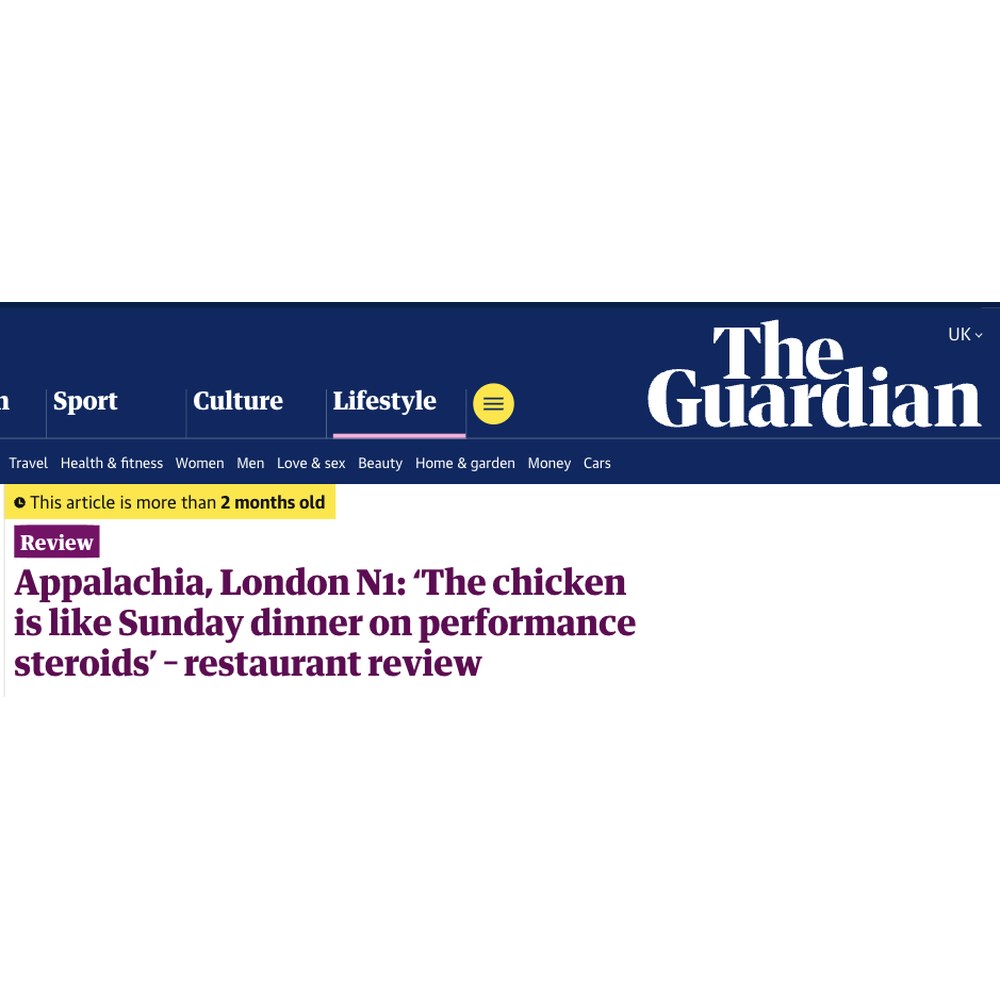 The Guardian review of Appalachia by Grace Dent