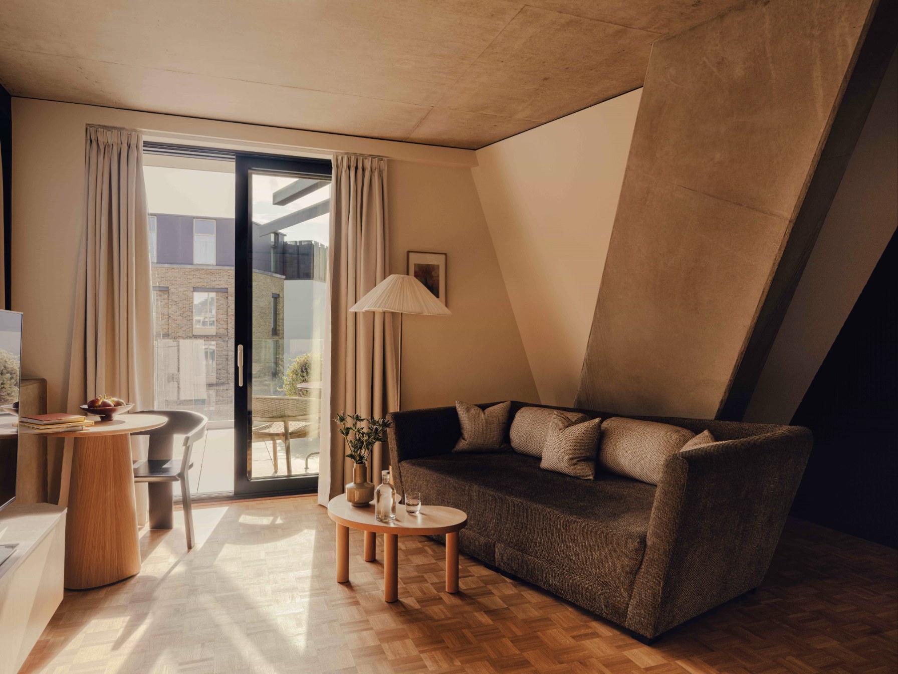 A balcony suite at Aethos London Shoreditch
