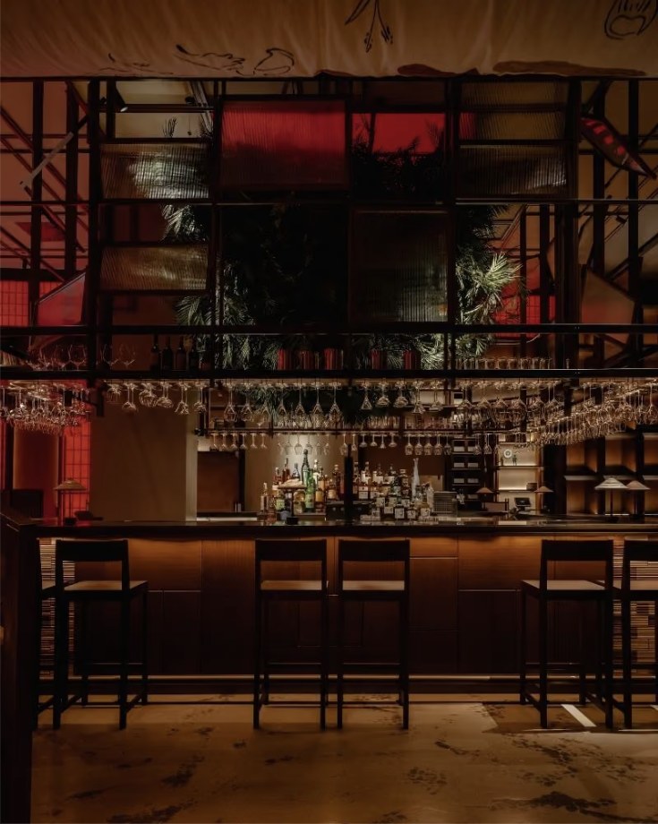 The bar at Mitsu, Aethos London Shoreditch